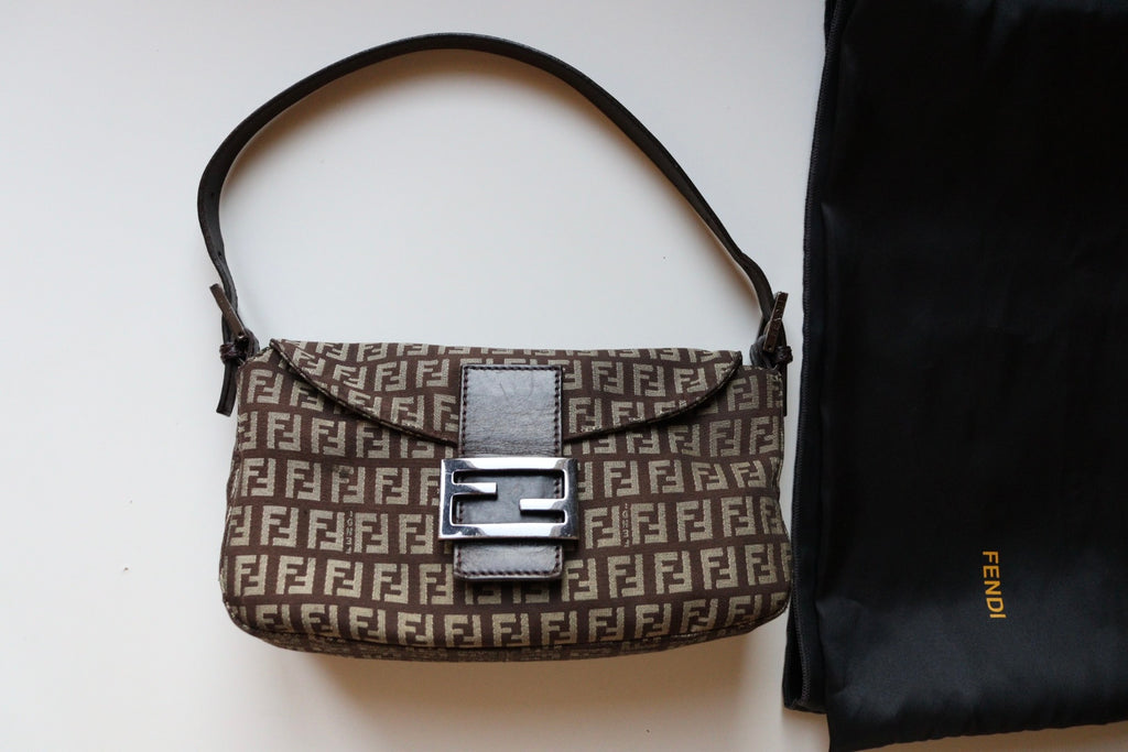 Fendi Mini Mamma in tela zucchino