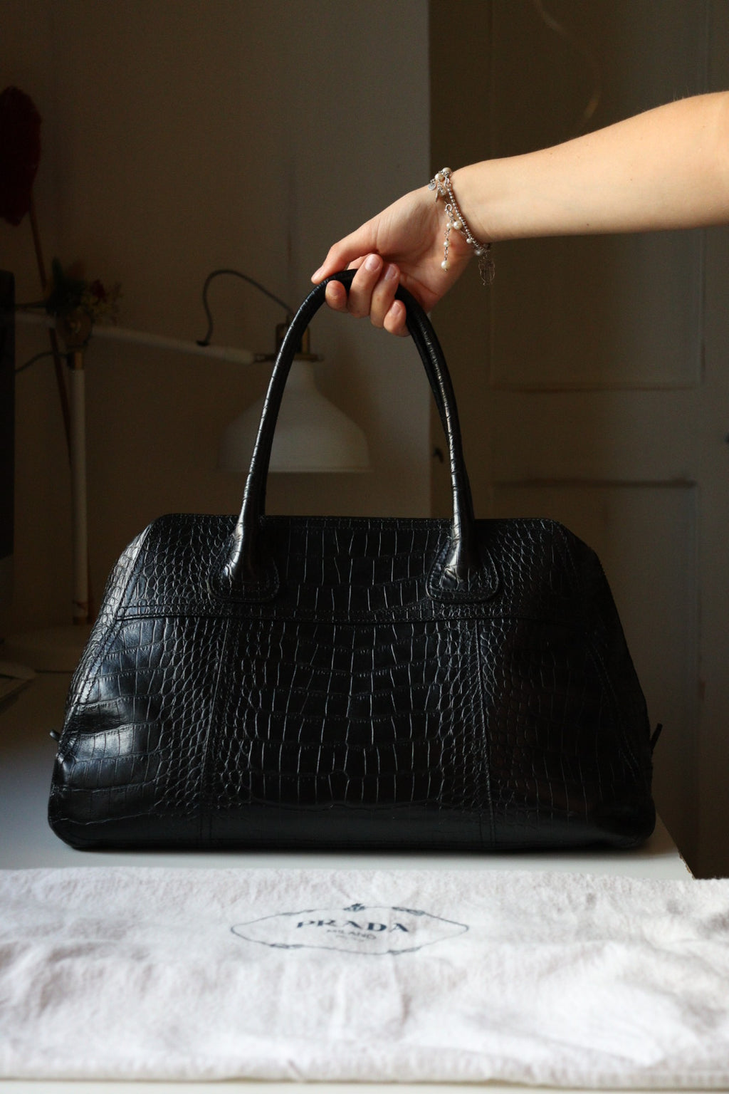 Rarissimo Bauletto Prada in pelle stampa Cocco