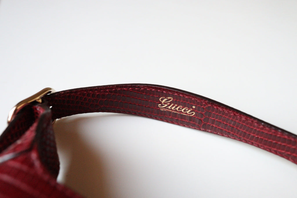 Gucci Jackie mini 1961 in pelle lizard Bordeaux by Tom Ford