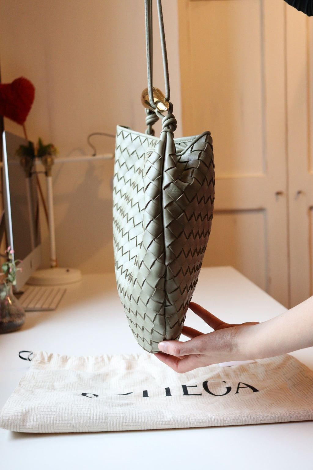 Bottega Veneta Sardine large color Travertine