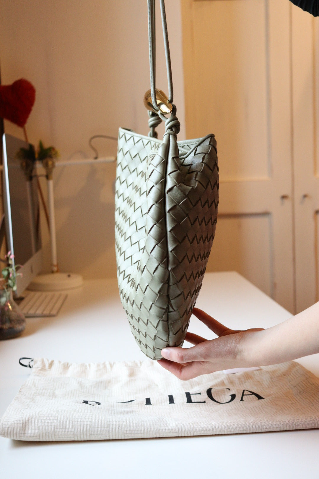 Bottega Veneta Sardine large color Travertine