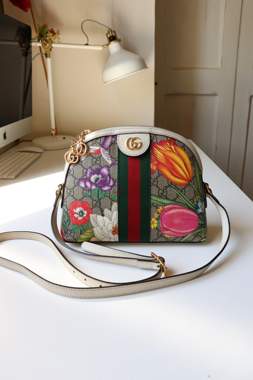 Gucci Ophidia Small Dome Flora Crossbody
