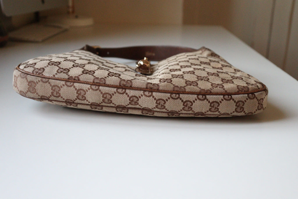 Gucci Jackie media canvas beige