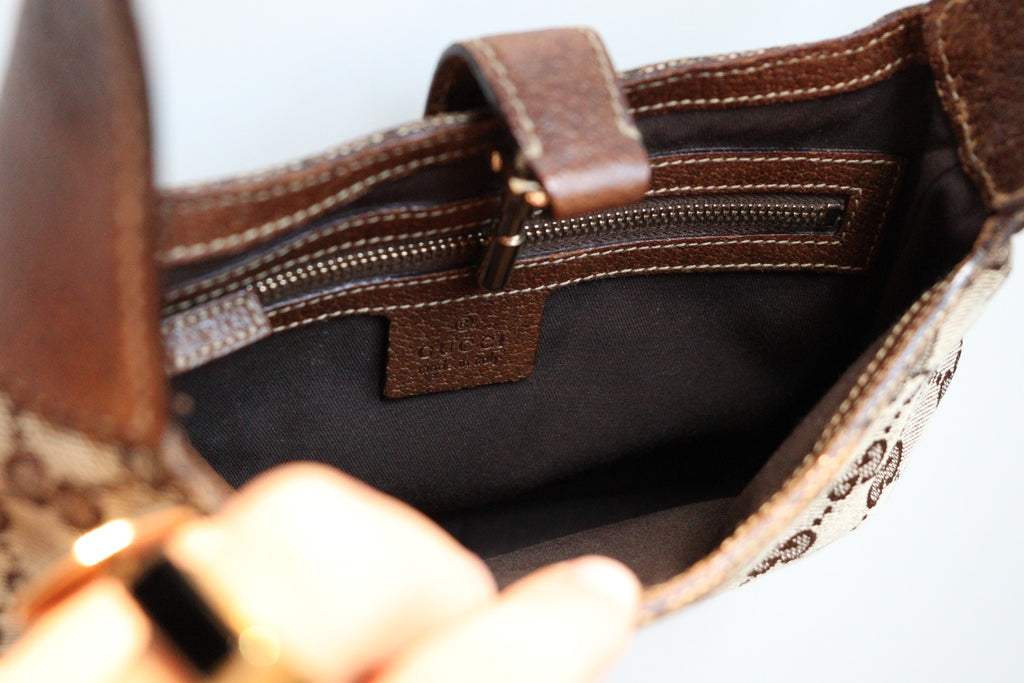 Gucci Jackie Mini vintage con canvas gg beige