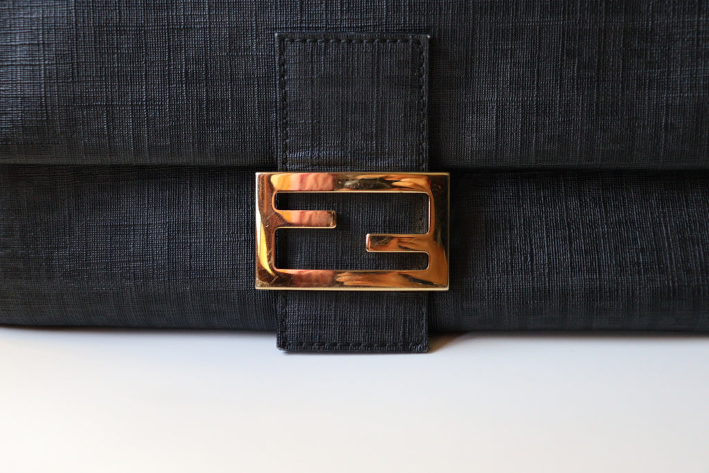 Fendi Mamma Baguette tela zucchino cerata