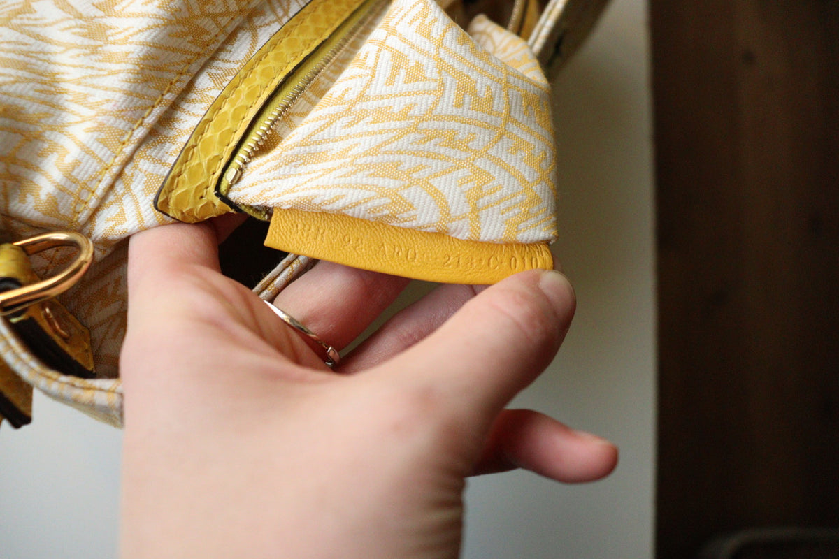 Fendi Baguette limited edition ricami floreali gialli