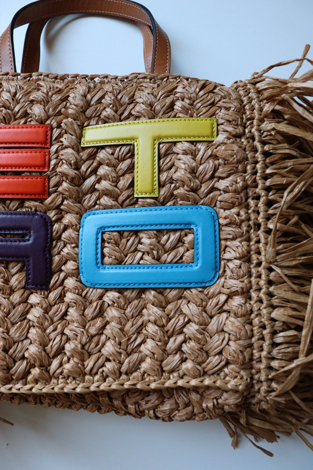 Borsa Tote in paglia di Etro