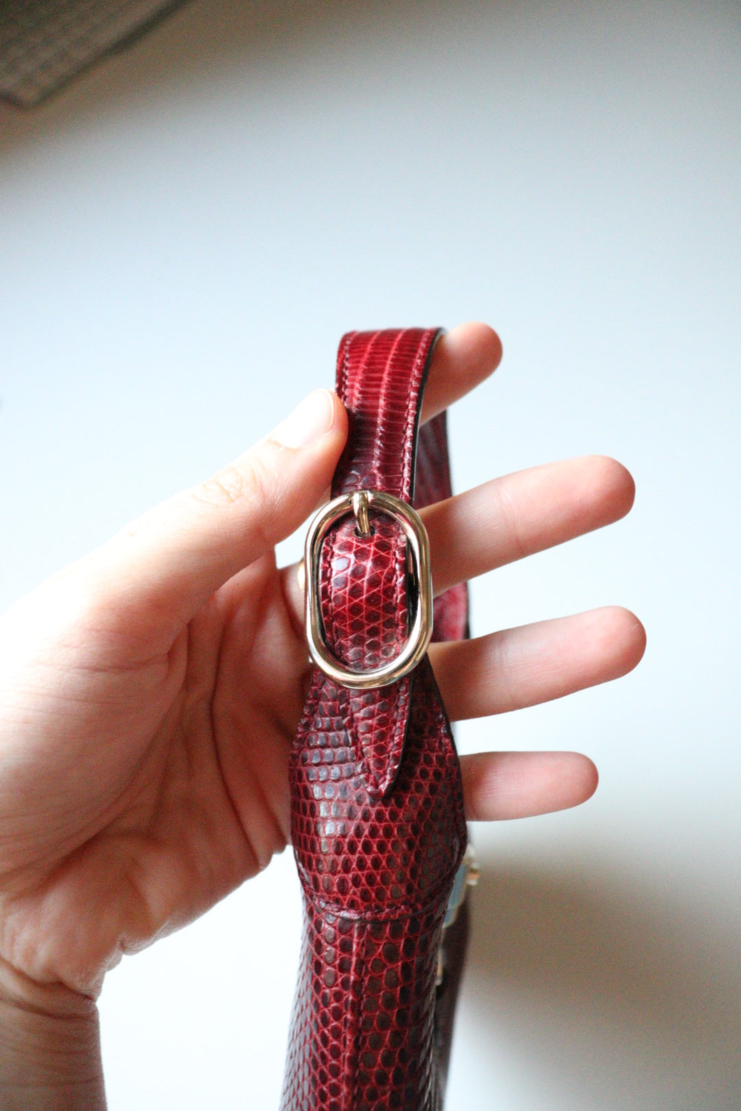Gucci Jackie mini 1961 in pelle lizard Bordeaux by Tom Ford