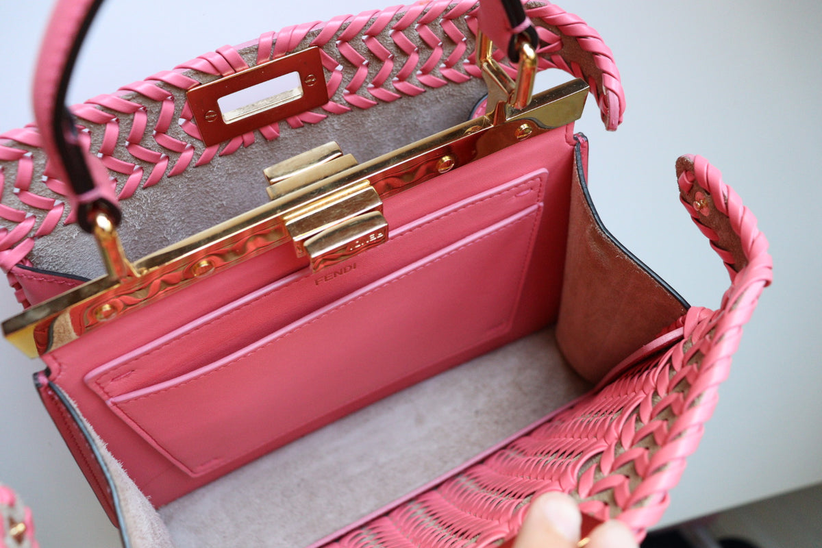 Fendi Peekaboo Interlace Rosa Small