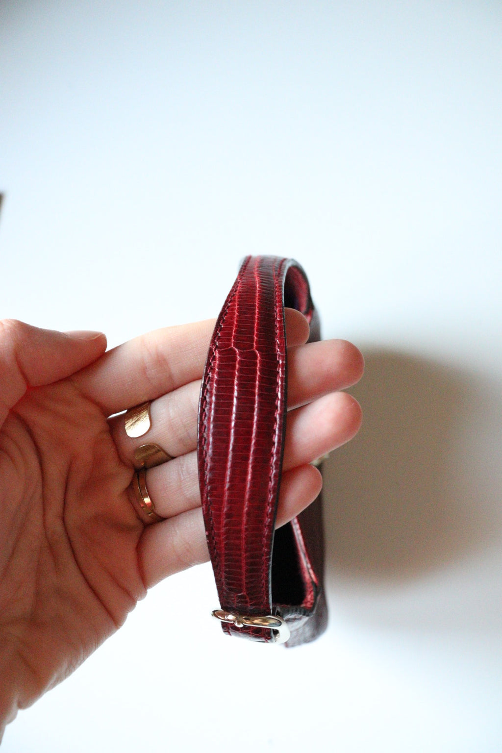 Gucci Jackie mini 1961 in pelle lizard Bordeaux by Tom Ford