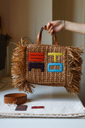 Borsa Tote in paglia di Etro