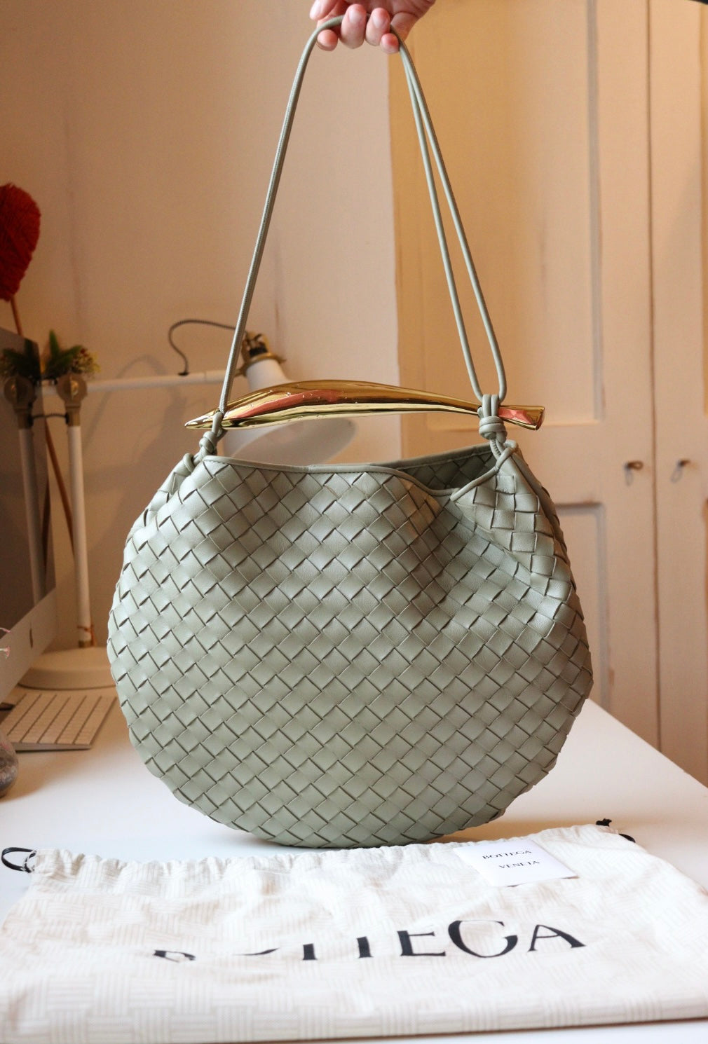Bottega Veneta Sardine large color Travertine
