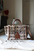 Borsa Tote Lanvin in tweed e pelle pari al nuovo