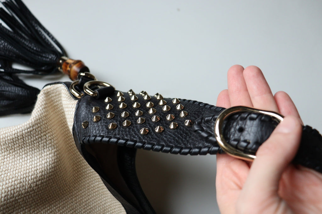 Gucci Jackie Large in rafia e pelle, rara edizione