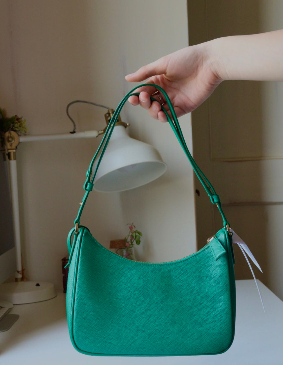Prada Re edition in pelle saffiano verde (nuova!)