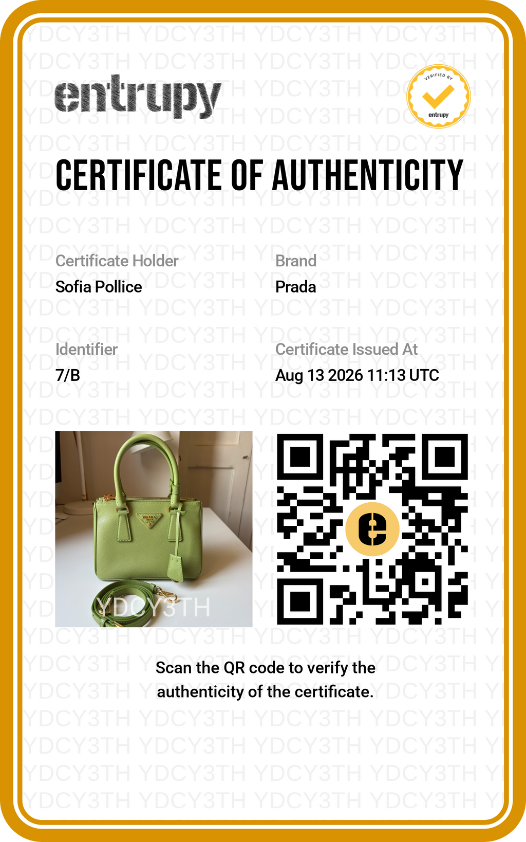 Prada Galleria Mini in pelle saffiano (color originale Prato)