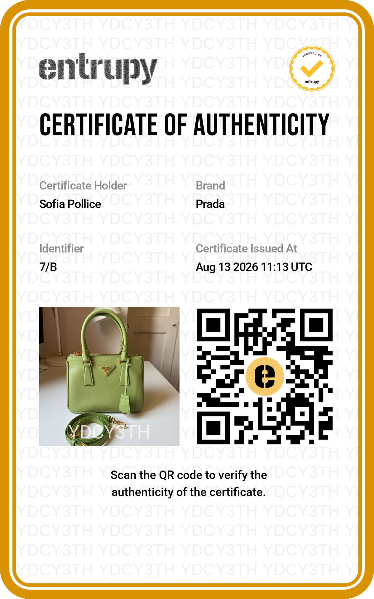Prada Galleria Mini in pelle saffiano (color originale Prato)