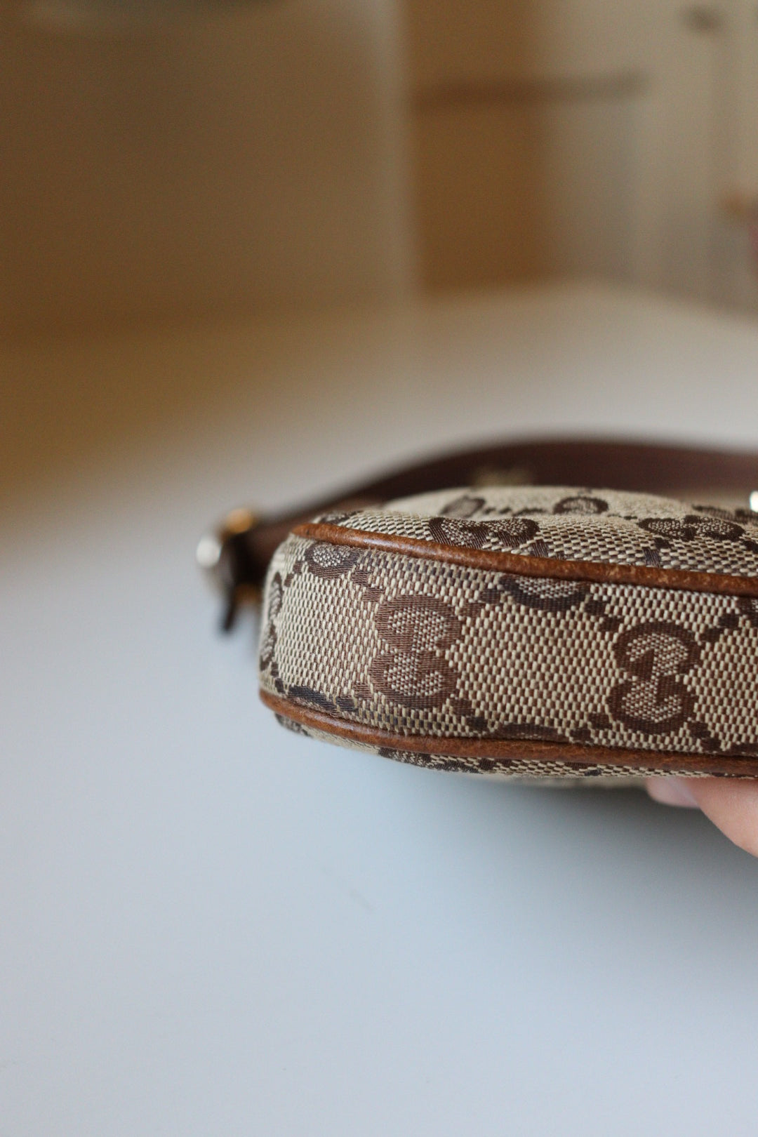 Gucci Jackie Mini vintage con canvas gg beige