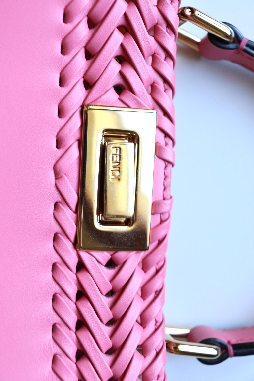 Fendi Peekaboo Interlace Rosa Small
