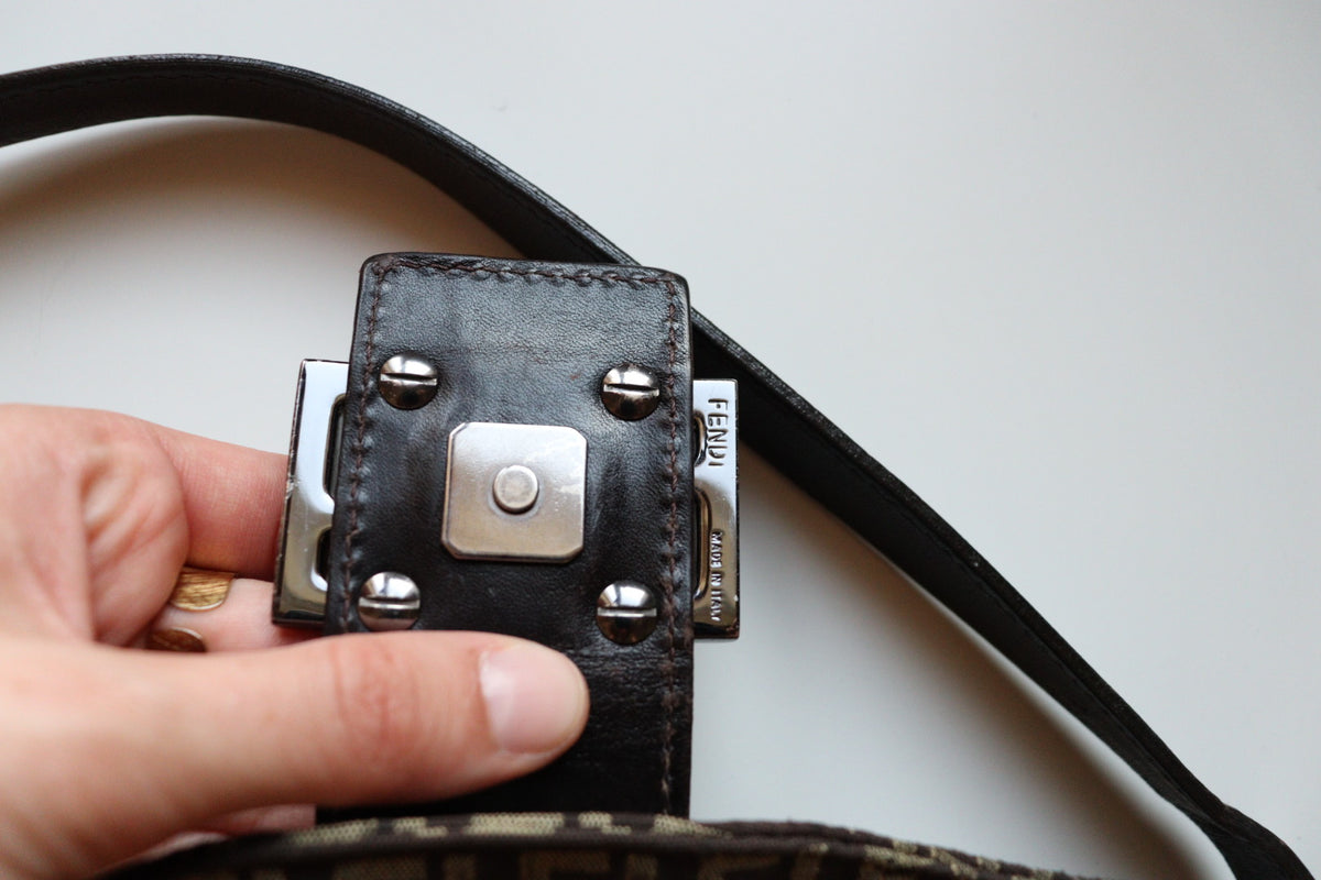 Fendi Mini Mamma in tela zucchino