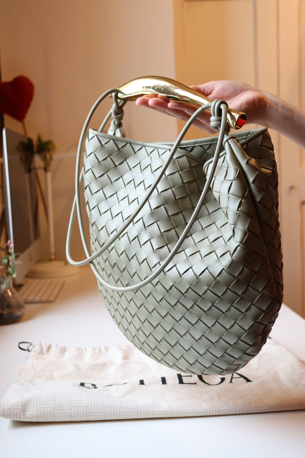 Bottega Veneta Sardine large color Travertine