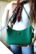 Prada Re edition in pelle saffiano verde (nuova!)