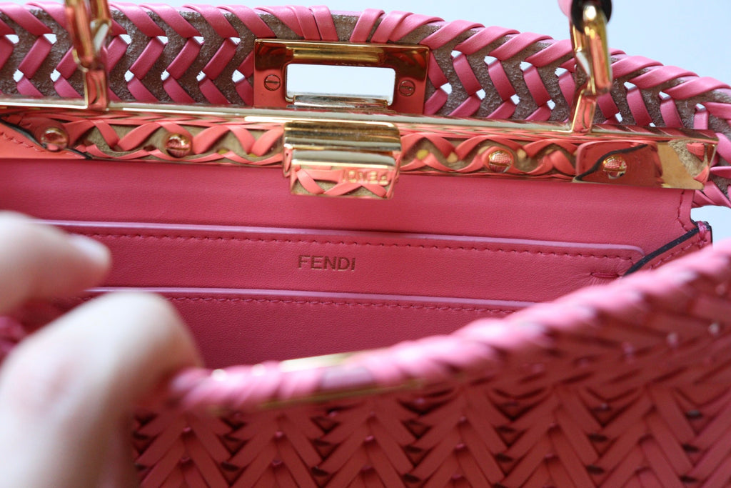 Fendi Peekaboo Interlace Rosa Small