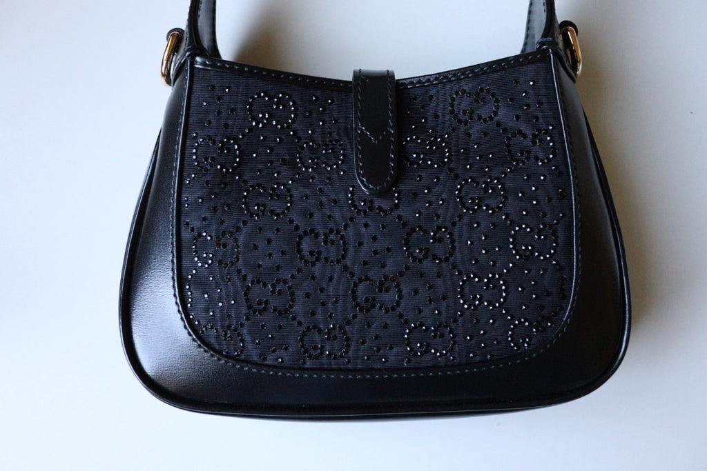 Gucci Jackie mini 1961 Crystal Monogram nera