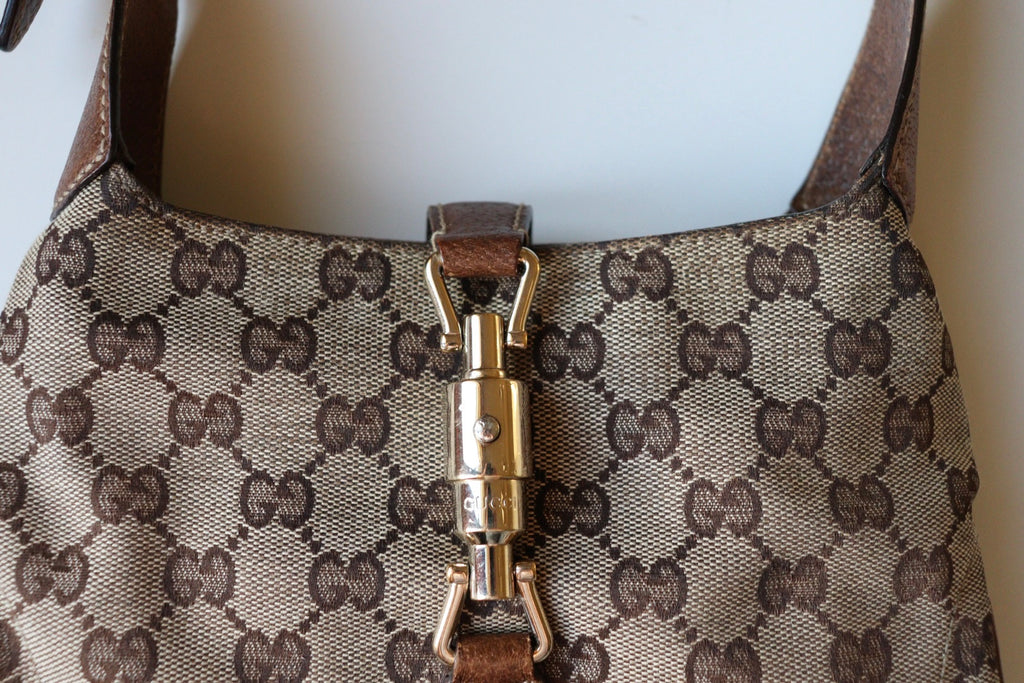 Gucci Jackie Mini vintage con canvas gg beige