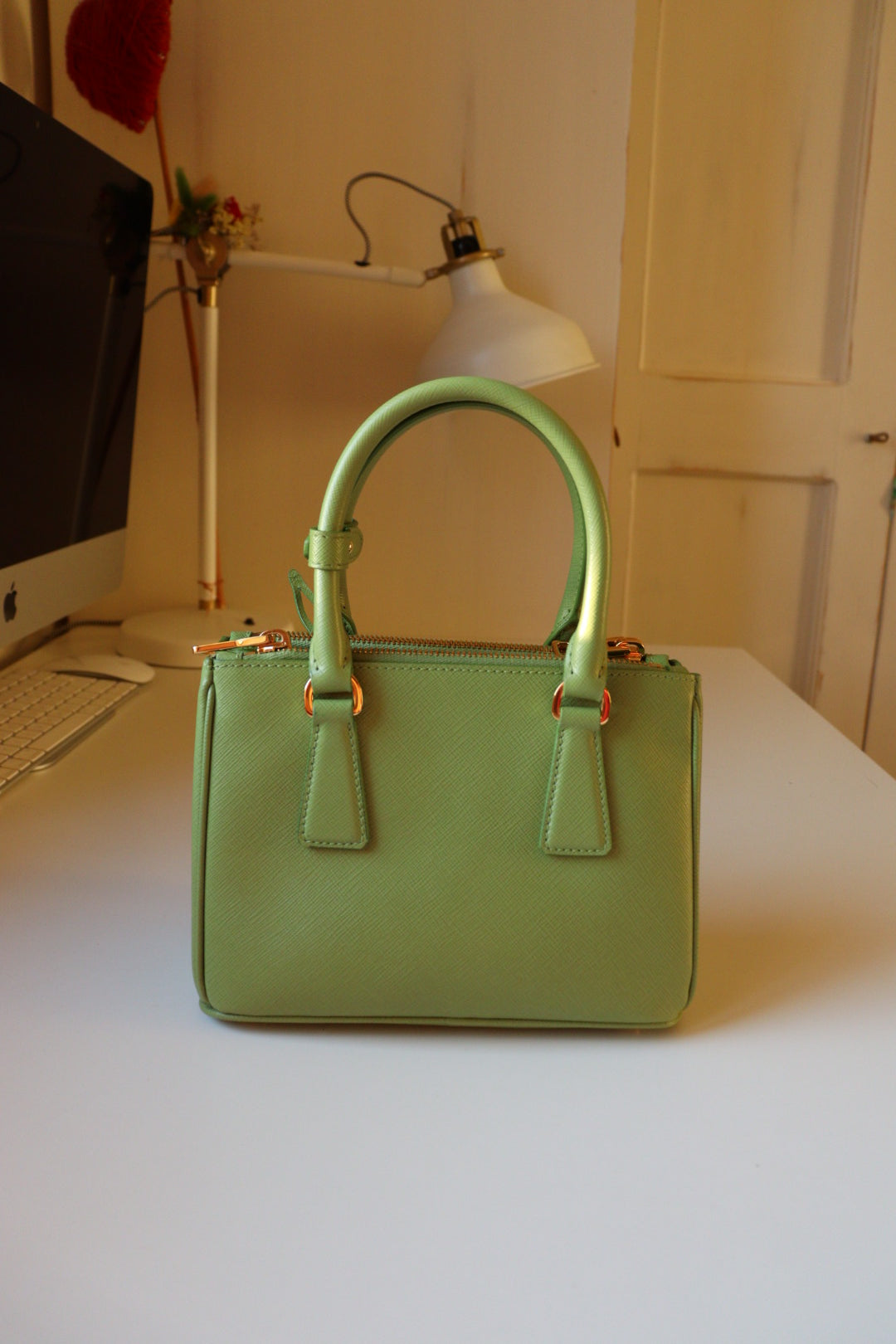 Prada Galleria Mini in pelle saffiano (color originale Prato)