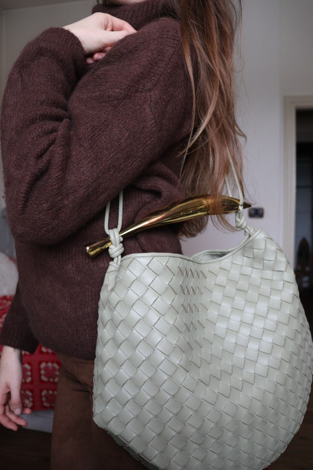 Bottega Veneta Sardine large color Travertine
