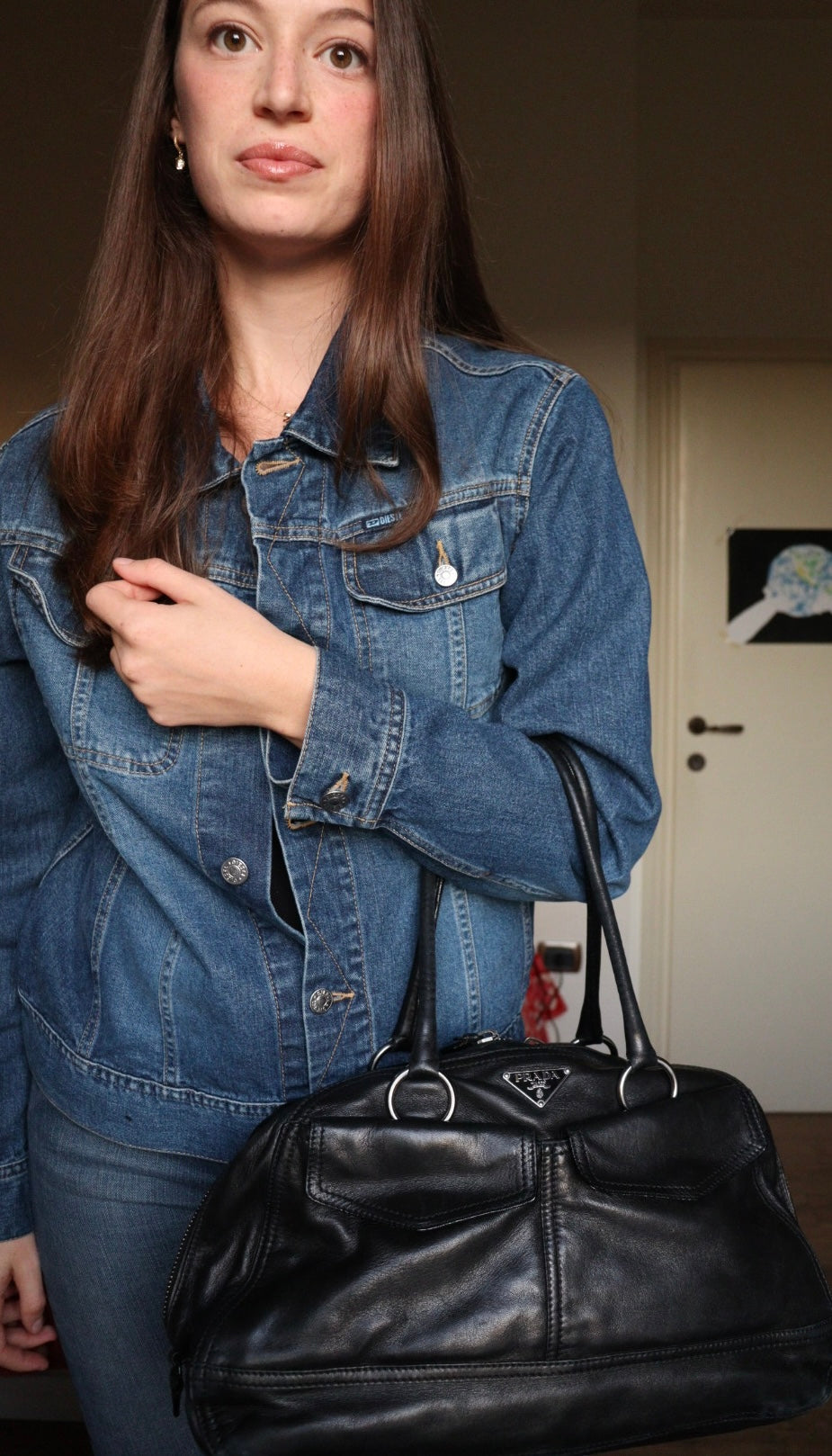 Prada Bowling Vintage anni 90 in nappa