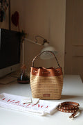 Secchiello rockstud in rafia intrecciata Valentino Garavani