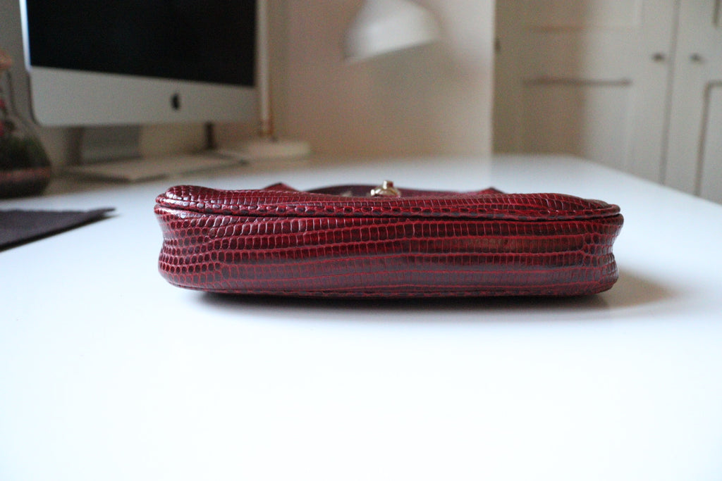 Gucci Jackie mini 1961 in pelle lizard Bordeaux by Tom Ford