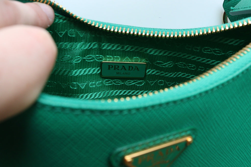 Prada Re edition in pelle saffiano verde (nuova!)