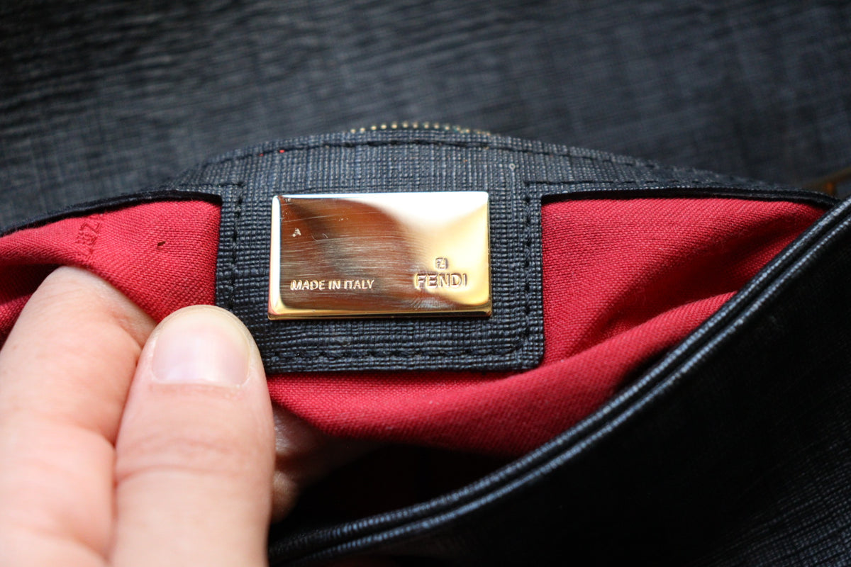 Fendi Mamma Baguette tela zucchino cerata