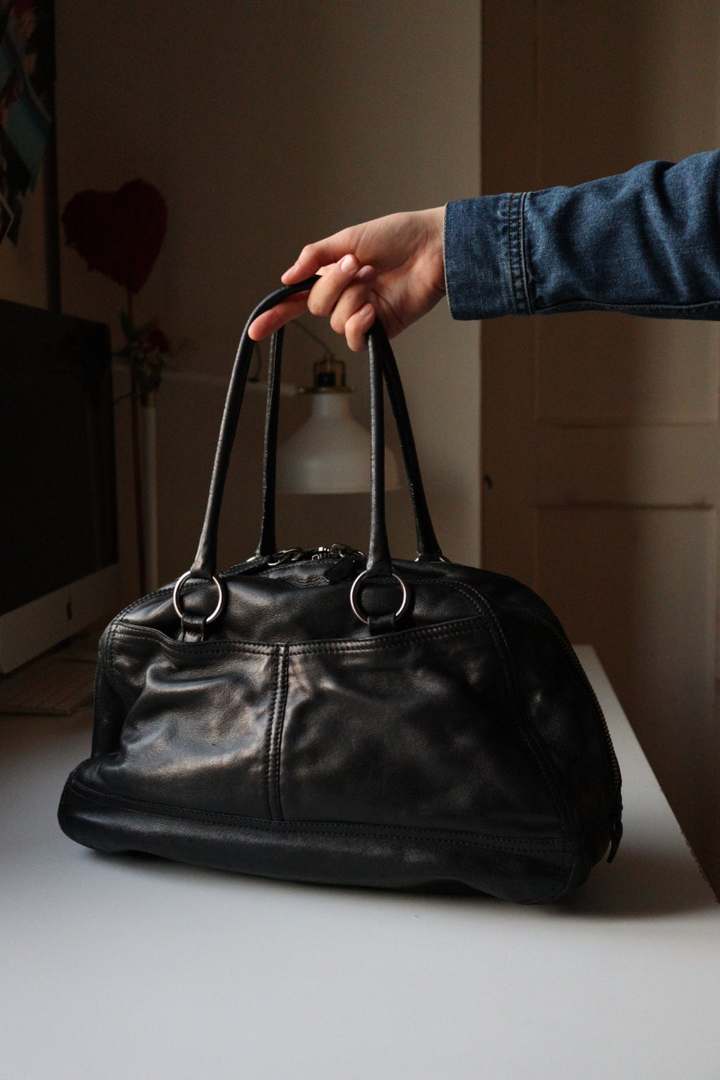 Prada Bowling Vintage anni 90 in nappa