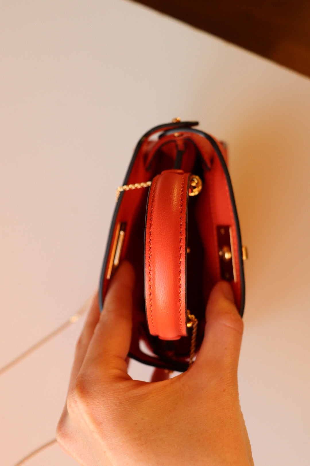 Fendi Nano Peekaboo arancione