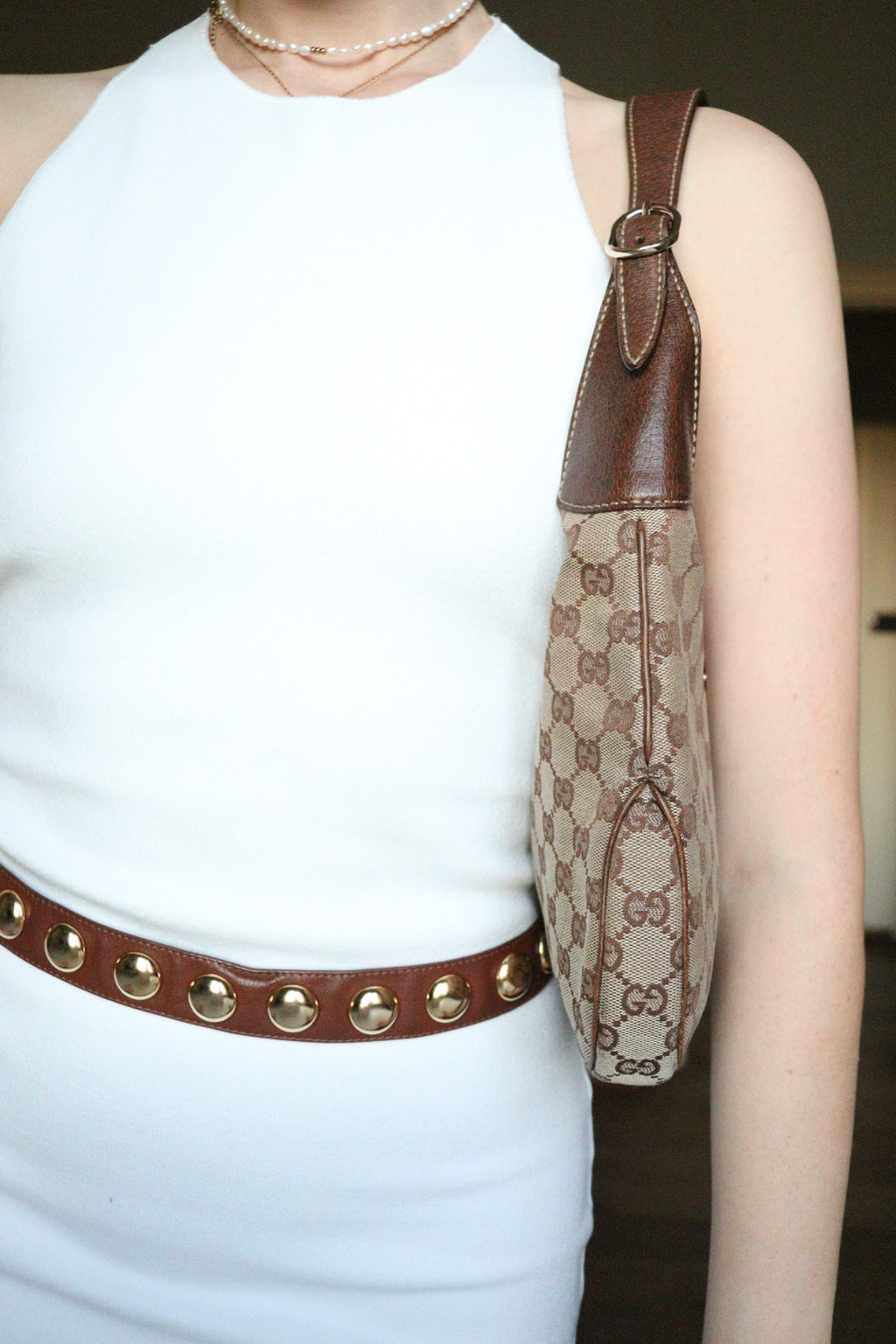 Gucci Jackie media canvas beige