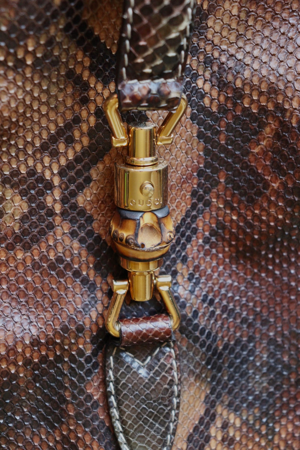 Gucci Jackie Large – Edizione d’Archivio Tom Ford in Pitone con Nappe in Bambù