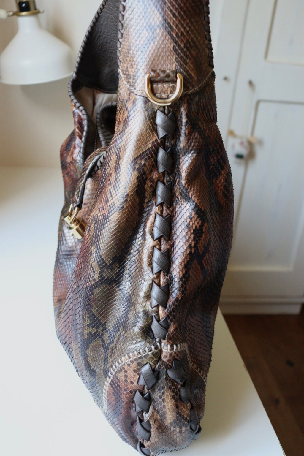 Gucci Jackie Large – Edizione d’Archivio Tom Ford in Pitone con Nappe in Bambù
