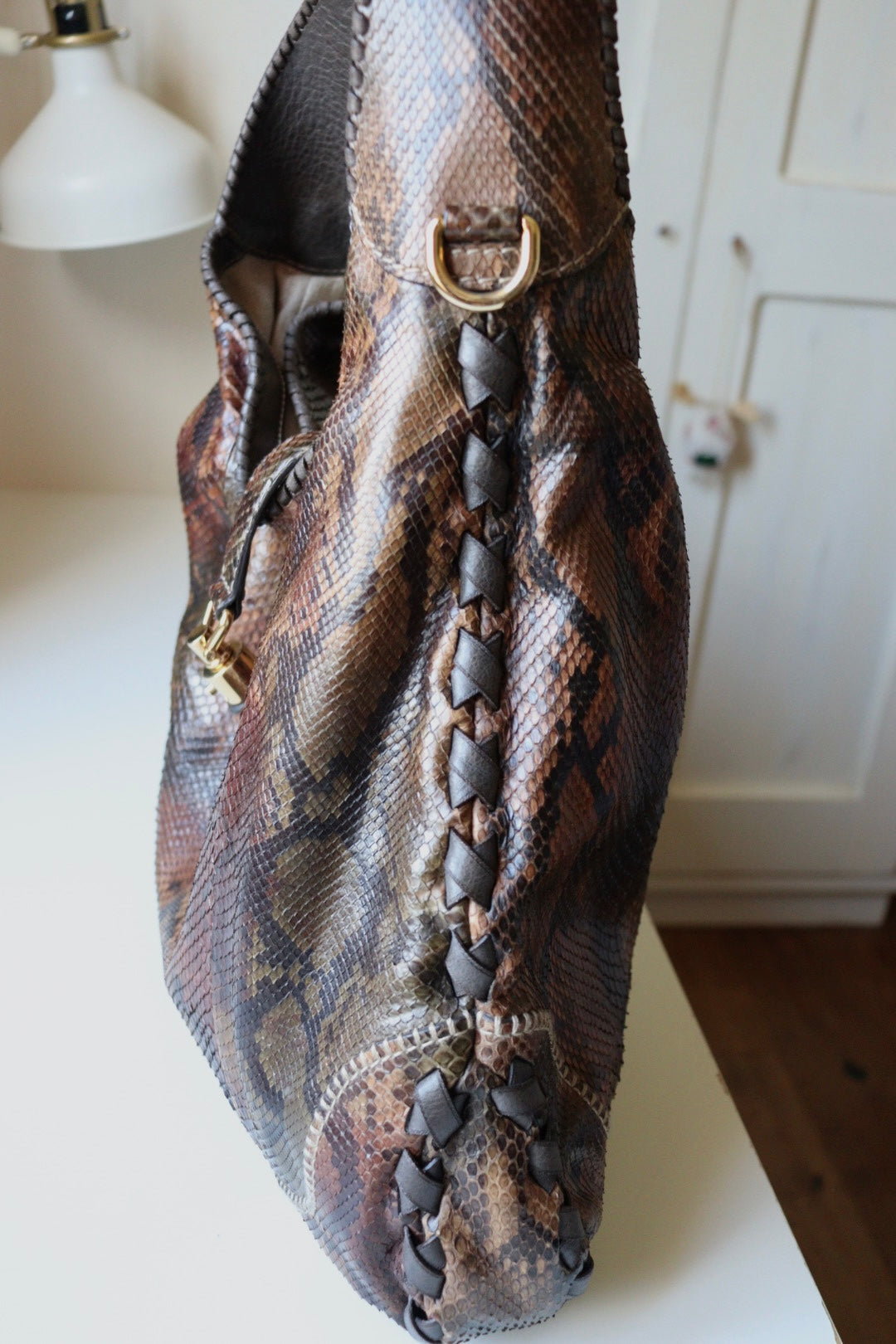 Gucci Jackie Large – Edizione d’Archivio Tom Ford in Pitone con Nappe in Bambù