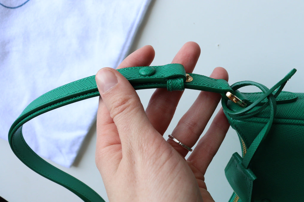 Prada Re edition in pelle saffiano verde (nuova!)