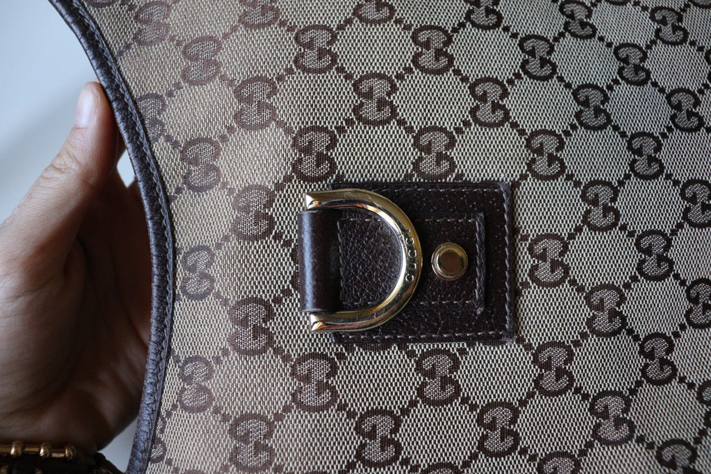 Gucci Abbey D ring in cavas modello Large