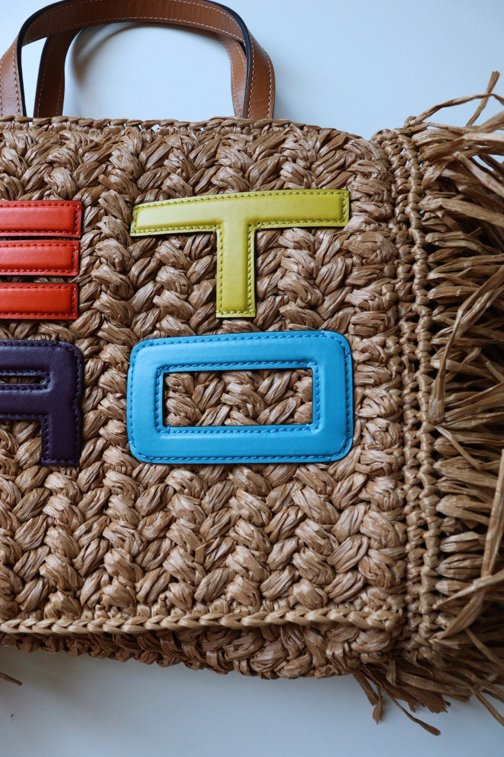 Borsa Tote in paglia di Etro