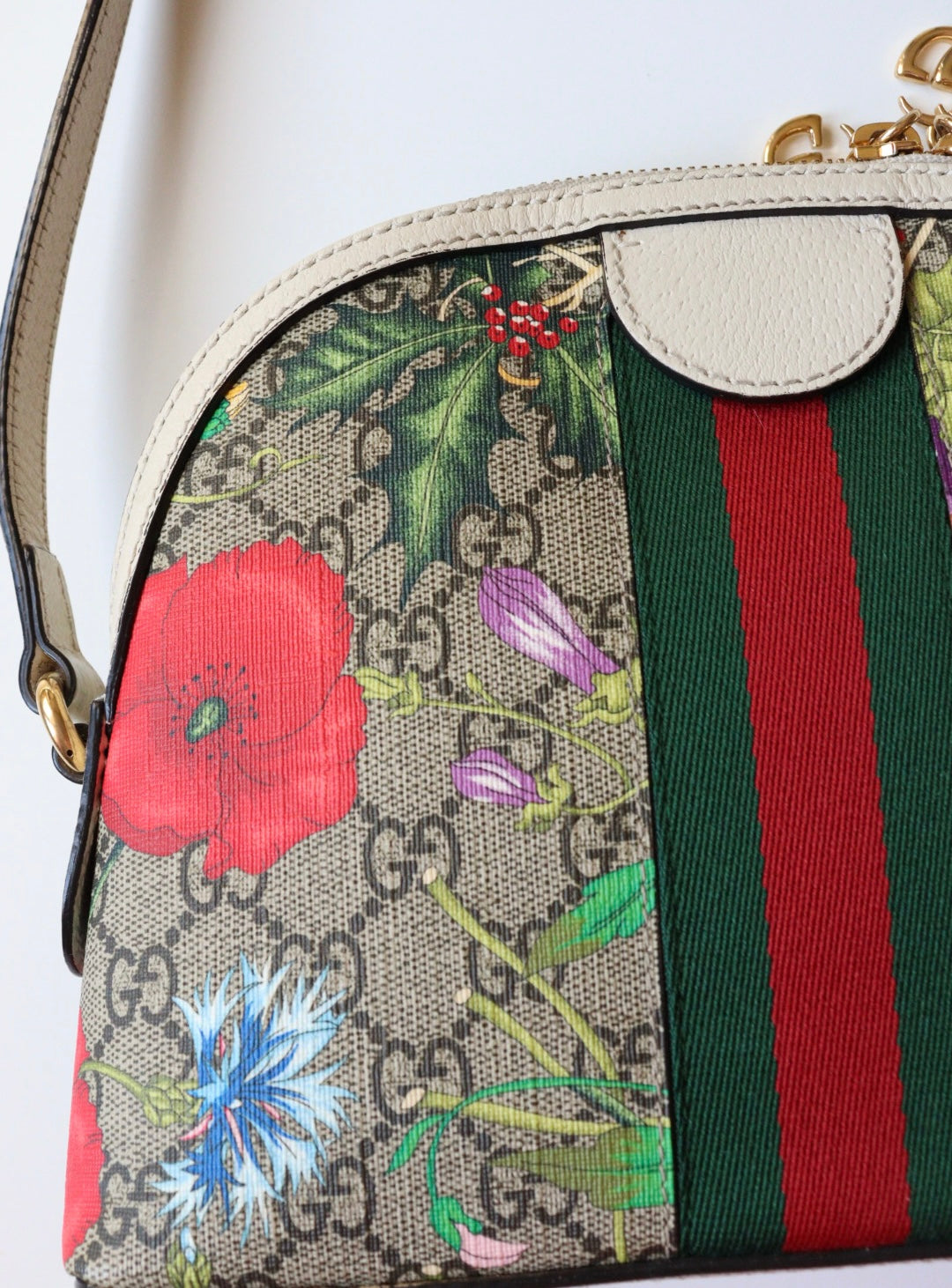 Gucci Ophidia Small Dome Flora Crossbody