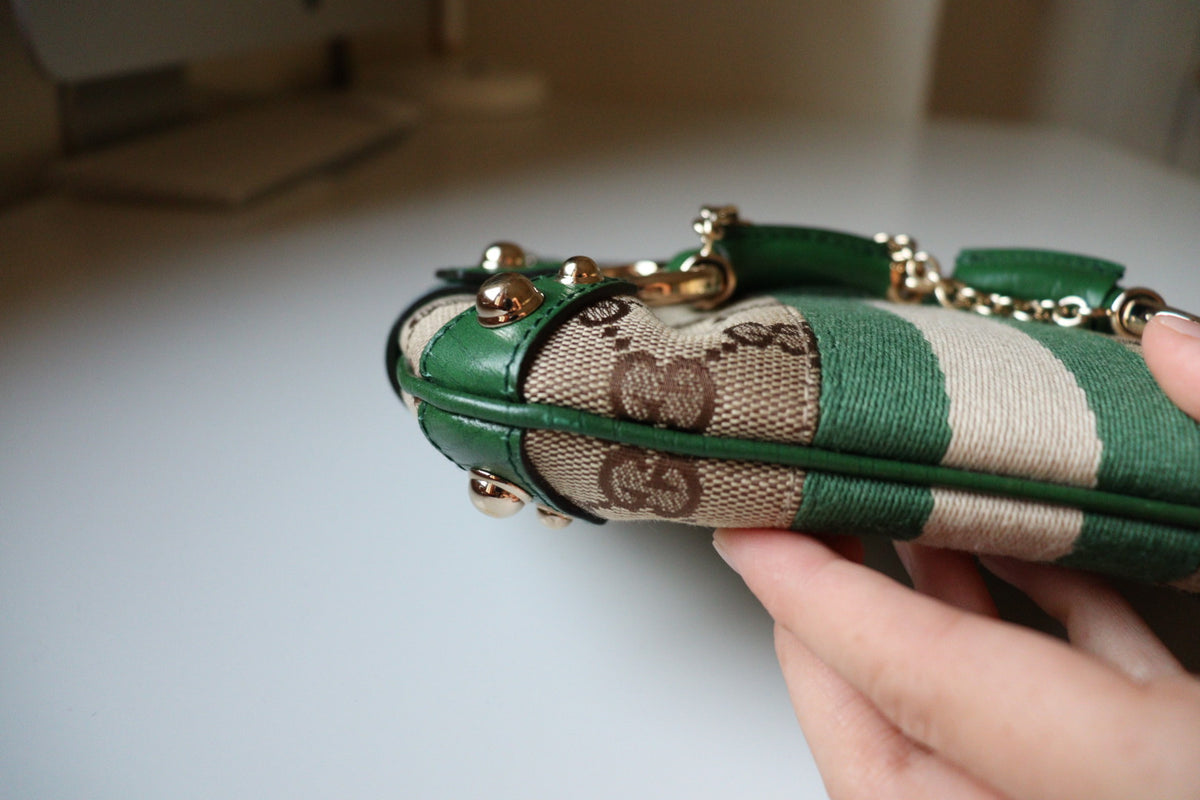 Gucci Mini Horsebit Chain – Tom Ford Era (Monogram GG & Verde)