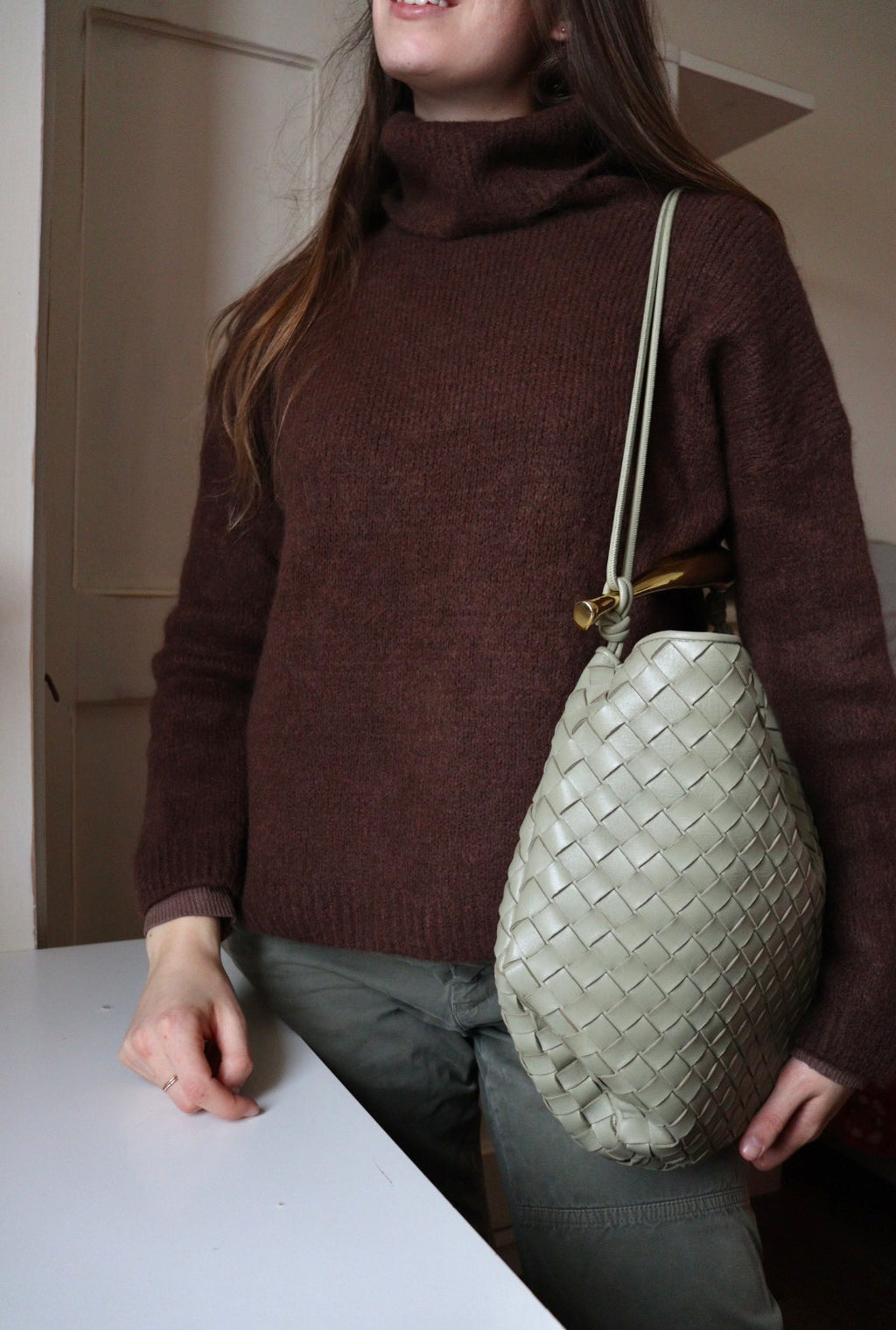 Bottega Veneta Sardine large color Travertine