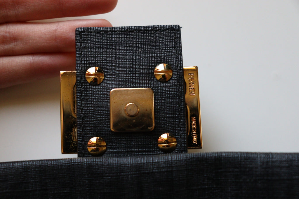Fendi Mamma Baguette tela zucchino cerata