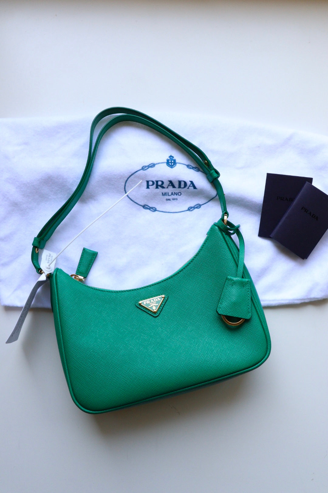 Prada Re edition in pelle saffiano verde (nuova!)